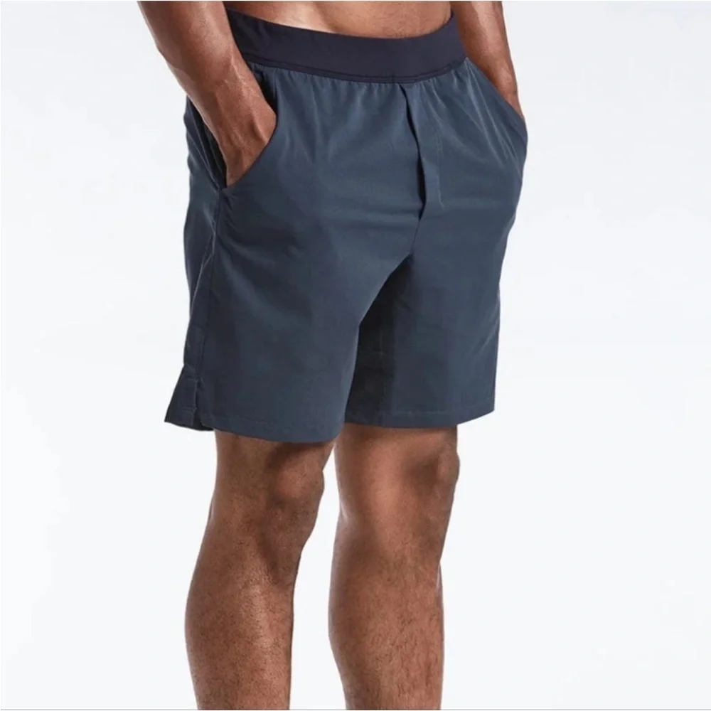 Public Rec Flex Shorts 36 navy blue pockets lined athletic workout Athleisure